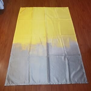 Fabric Panel Wall Hanging Art 40 x 60 "Ombre Yellow & Gray"  New
